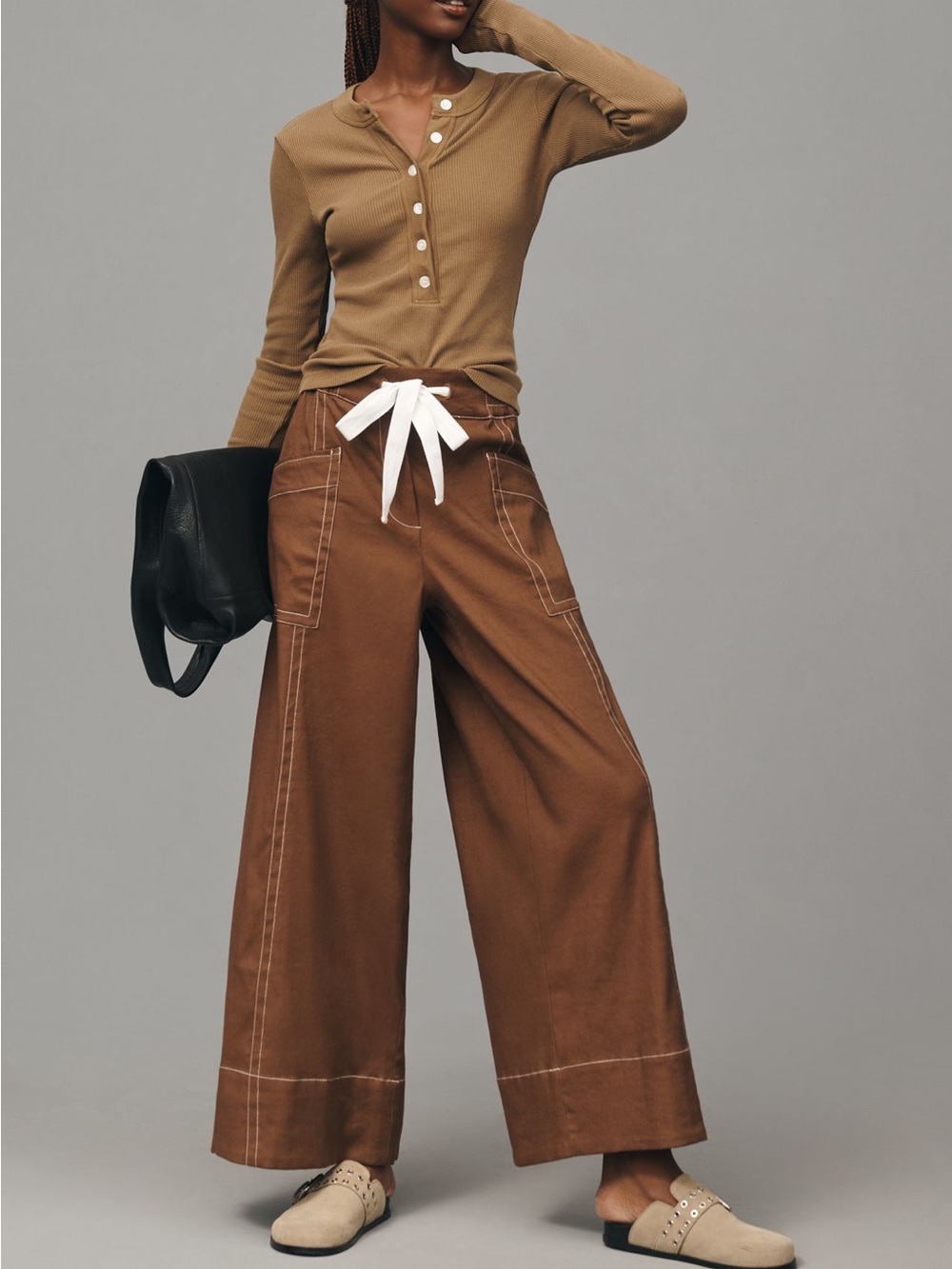 Anthropologie Maeve Wide Leg -pull on pants NWT